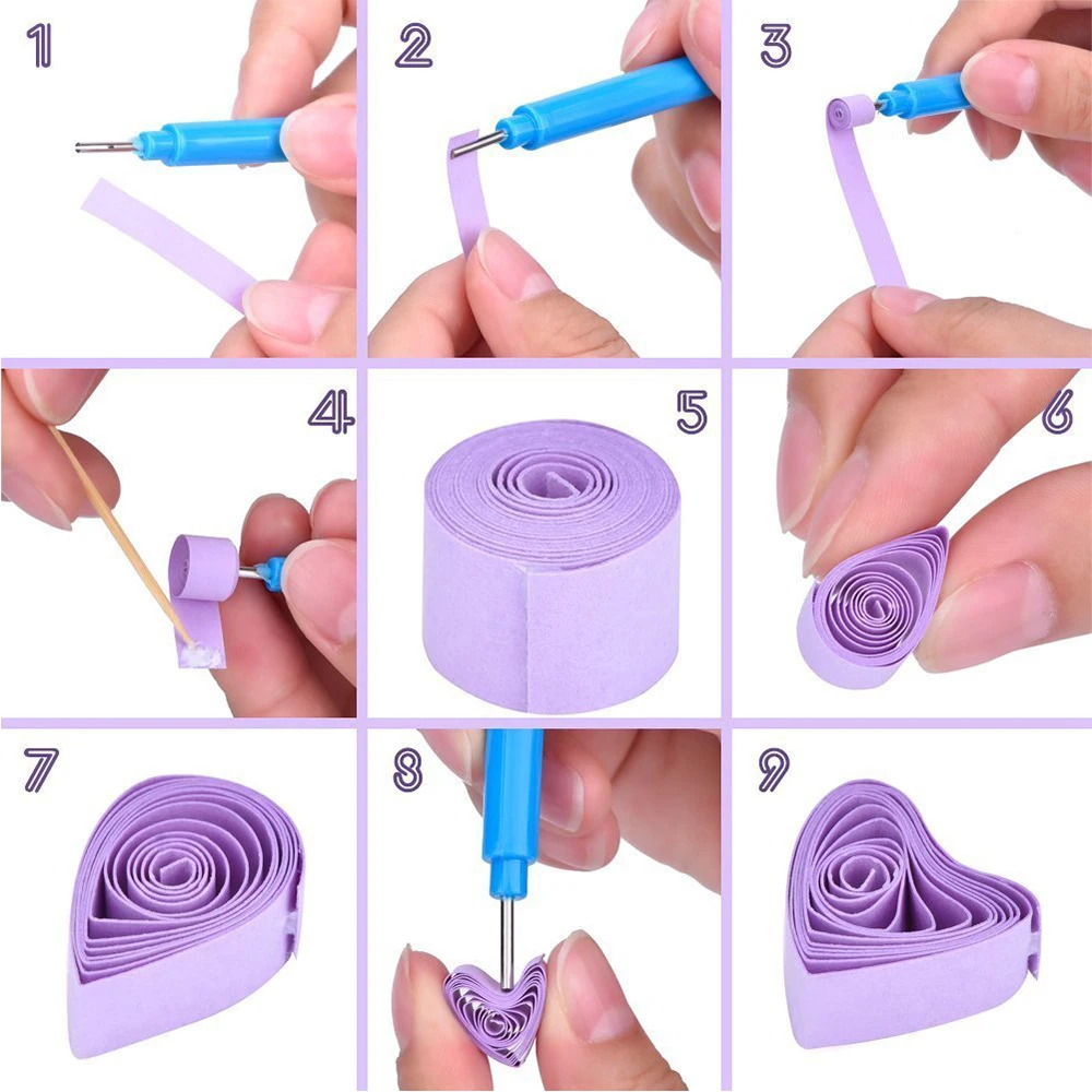 Шт. 27 шт. бумага Квиллинг Комплект DIY Craft Rolling щелевые скрапбукинг украшения