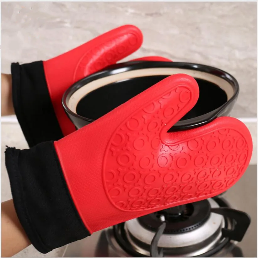 Free Shipping Heat Resistant Silicone Glove Colorful Easy Wash Cooking