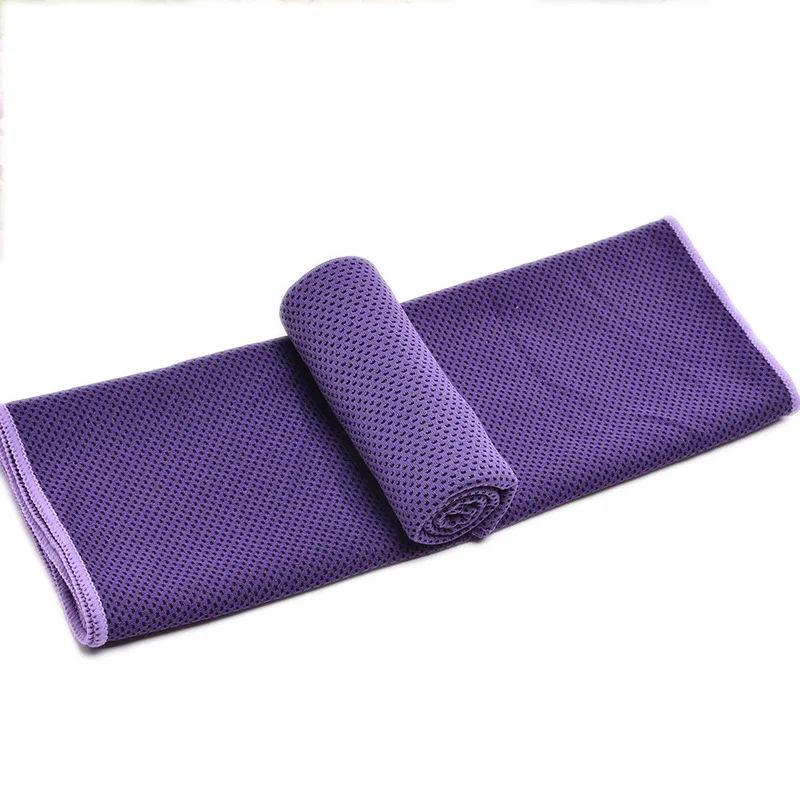 Новое полотенце для холодного льда двухцветное Двухслойное креативное корейское волшебное спортивное полотенце для льда - Цвет: violet