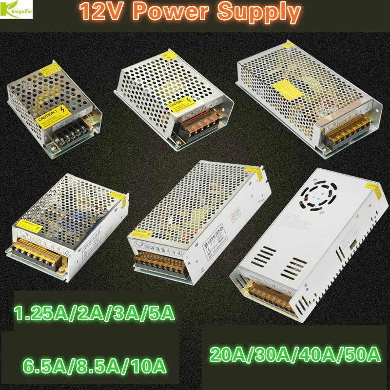 

Aluminum Switching Power Supply DC12V 2A 3A 5A 10A 20A 25A 30A 40A 50A Led Power Adapter Transformer For Led Strip Light