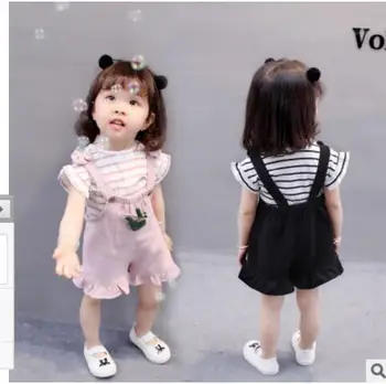 

Toddler Baby Girl Cotton Spring Clothes Set,stripe Cartoon Pattern T-shirt + Pants Sets,fashion Baby Girl Suit Baby Clothes