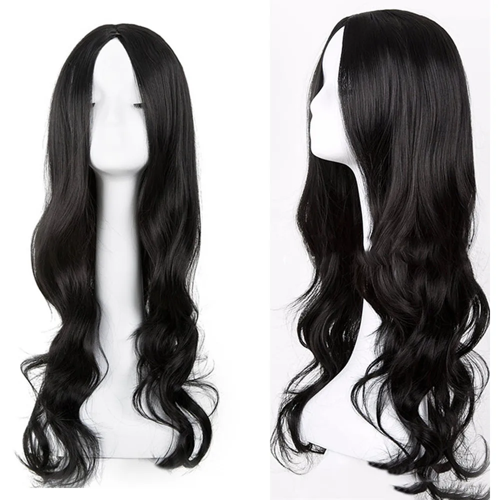 

6Colors 70cm Long Synthetic Hair Wig for Women Heat Resistant Fiber Hairpiece Straight Cosplay Wigs 11.2