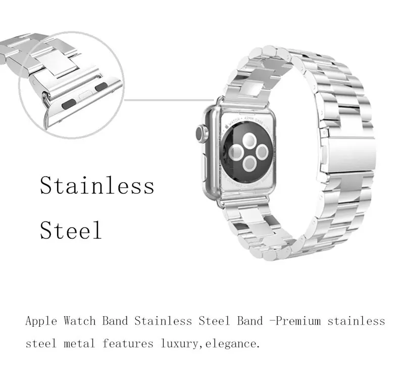 Apple Watch Sport Strand Band Link Band 44Mm 42Mm 40Mm 38Mm Series 1 2 3 4 Stainless Steel Us Fast Shipping