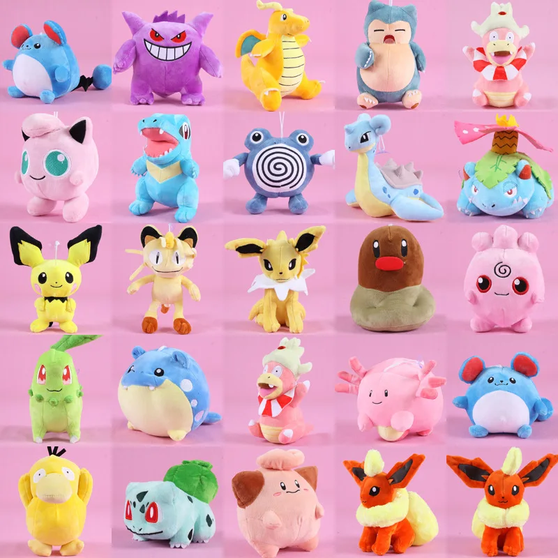 15-30cm Cartoon Snorlax Venusaur Charmander Anime pokemones Action Figure Plush Toys Baby Kids Toy Soft Stuffed Plush Doll Toys