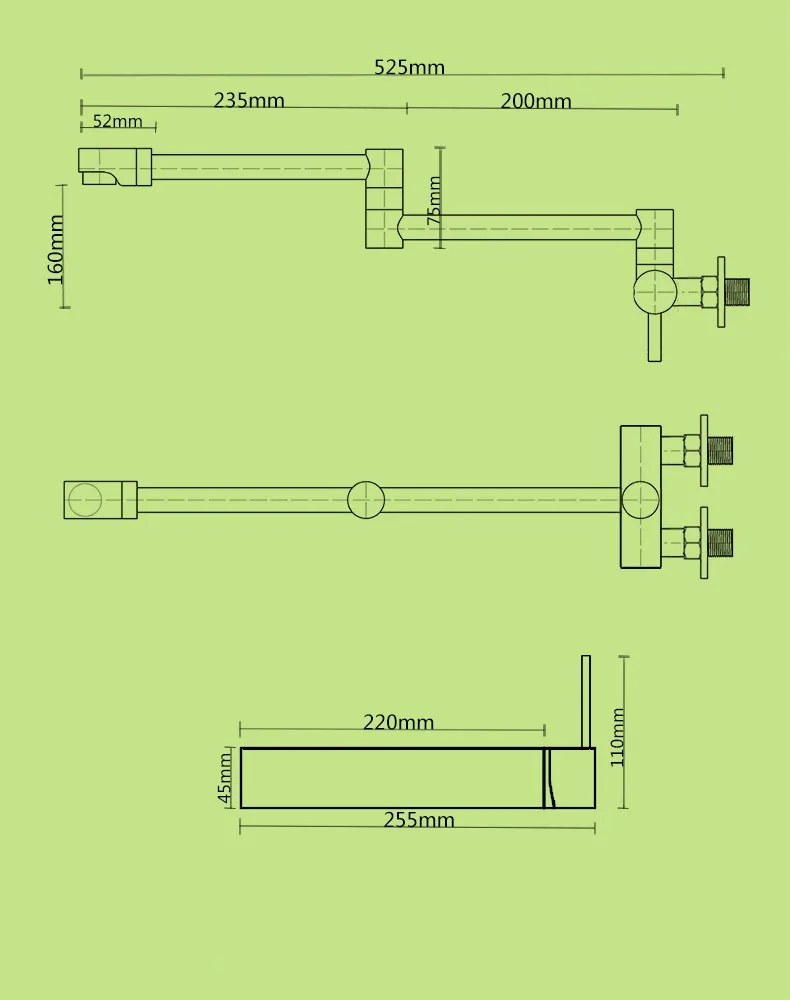 Pot Filler Faucet Wall Mount  (1)