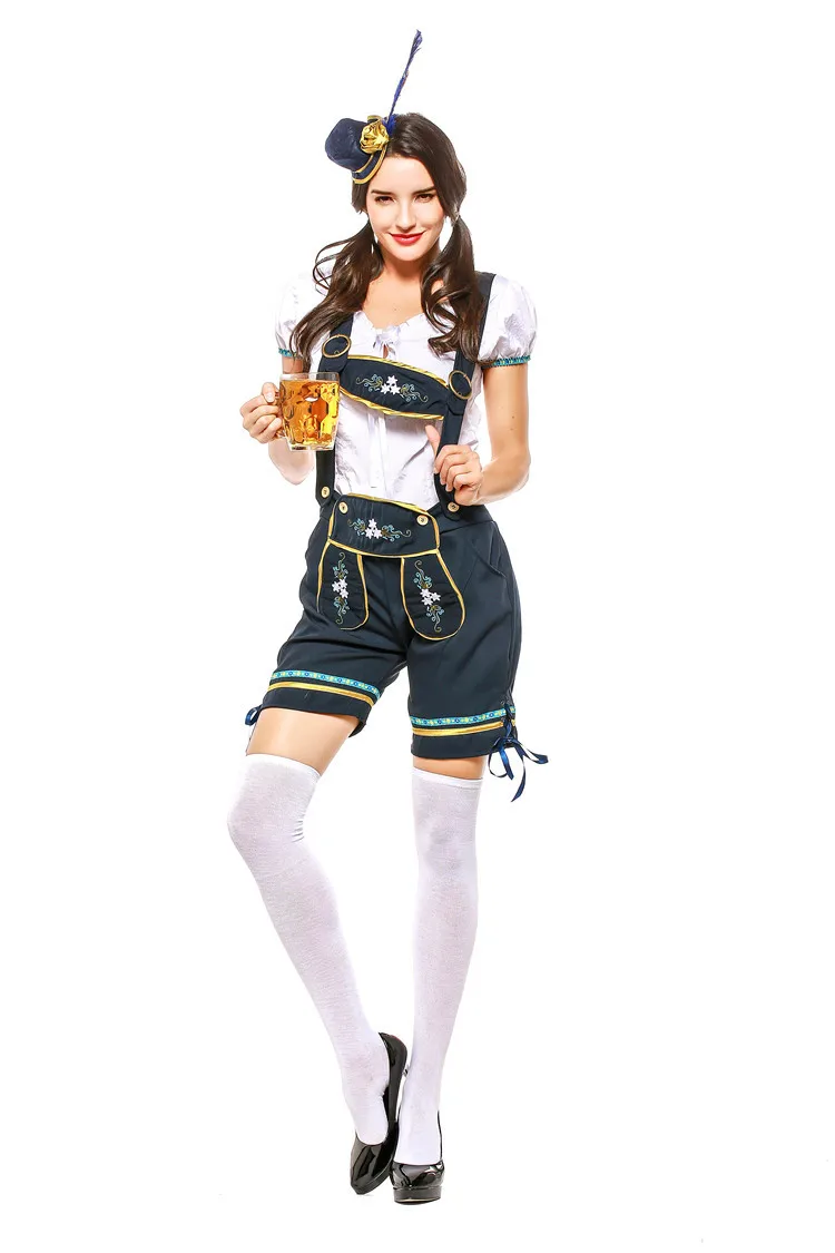 Роскошная Bavaria Okotberfest Lederhosen мужские и женские вечерние пивные праздничные костюмы для девушек