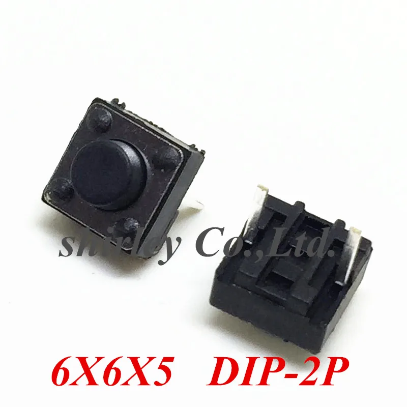 

Free shiiping 2000pcs 6*6*5mm 2 PIN push button switch microswitch Tact Switch horizontal type 6X6X5H