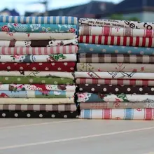 20 см* 25 см льняная Лоскутная Ткань комплект, Janpan Корея потертый шик лен, 22 дизайна смешанный B201336