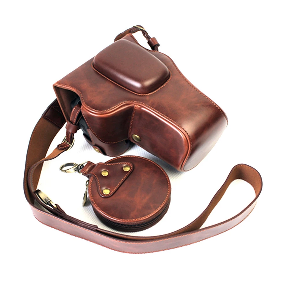 New Vintage Short Focus PU Leather Camera Case For Nikon D3200 D3100 D3400 D3300 18 55mm Lens