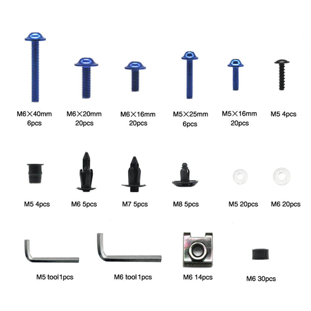 Alconstar Аксессуары для мотоциклов обтекателя Болты Полный Винт Наборы пригодный для Aprilia rs 125 Honda cbr1000rr Kawasaki zx6r Suzuki gsxr