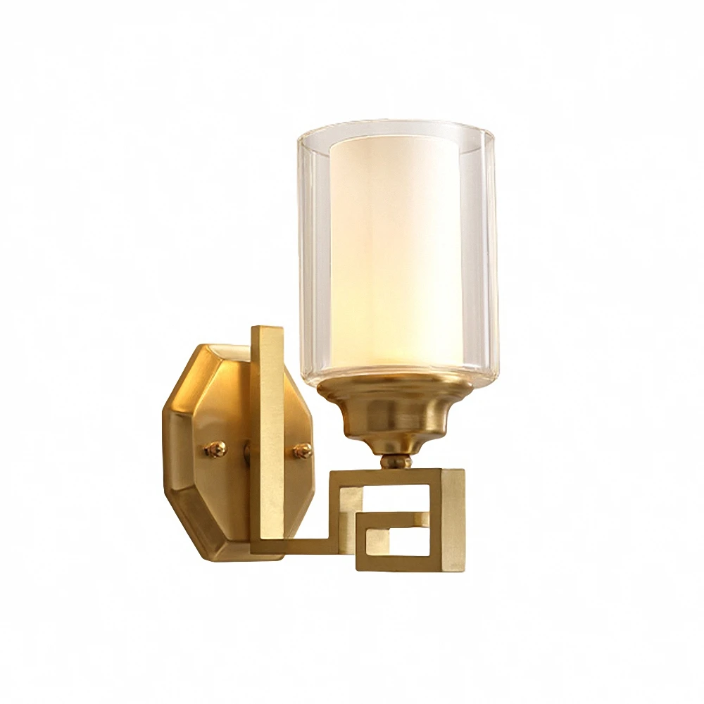

Gewu Copper Chinese style Simple E27 Bulb Wall Lamps 220 Suitable for corridor study room bedroom 12*26cm Linen lampshade