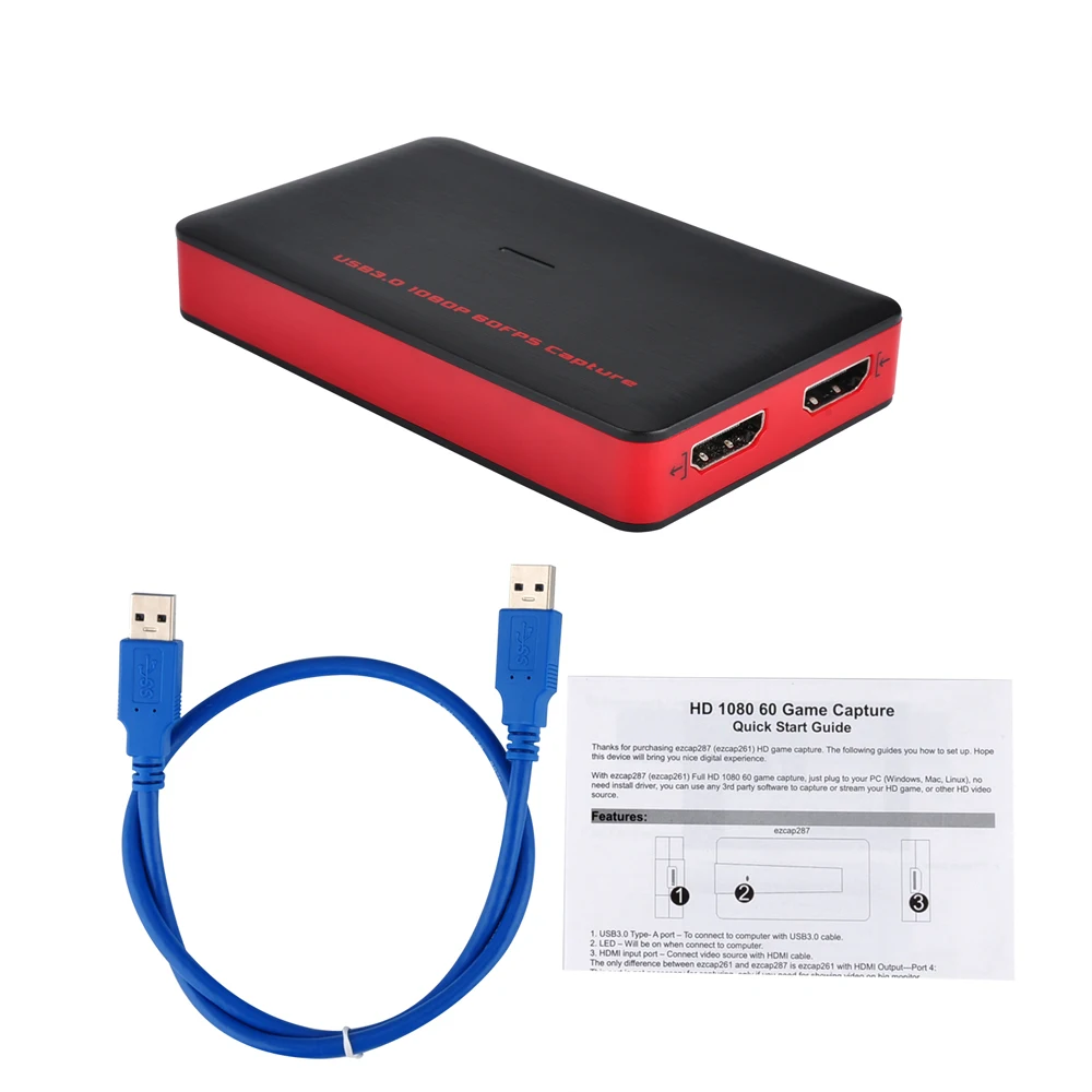 USB3.0 1080P 60fps HDMI Карта видеозахвата запись USB 3,0 прямая трансляция потоковая для PS3 PS4 видеокамера Конференц-игра ТВ коробка