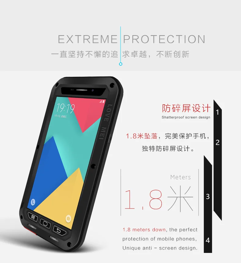 Мощный чехол Love Mei для Samsung Galaxy A9/A9000/A900F 6 0 дюйма водонепроницаемый ударопрочный