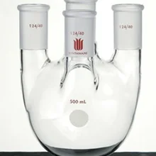 F2141901 фляга, круглое дно, 4 высокий ворот, вертикальный, Ёмкость: 100 мл, центр шарнира: 24/40, бортовое Соединение: 19/22, передний шарнир: 14/20