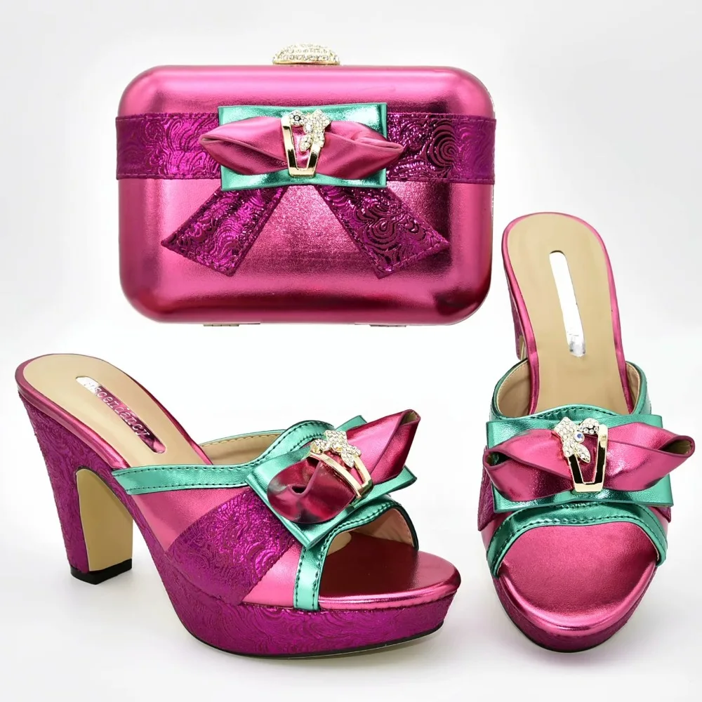 

Lace Dress matching shoes and bag set lady slippers shoes high heel 4 inch african aso ebi wedding party shoes bags set SB8380-2