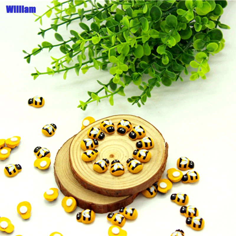 100pcs Mini Bee DIY Ladybug Stickers Scrapbooking Easter Decoration Home Wall Decor Embellishments Birthday Party Decorations