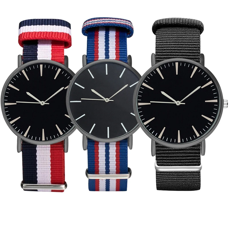 

Brand Luxury Military Watches Women Casual Canvas Nylon Sports Quartz Watch Men's Alloy Wristwatch Couple Clock Gift Men Jewelry