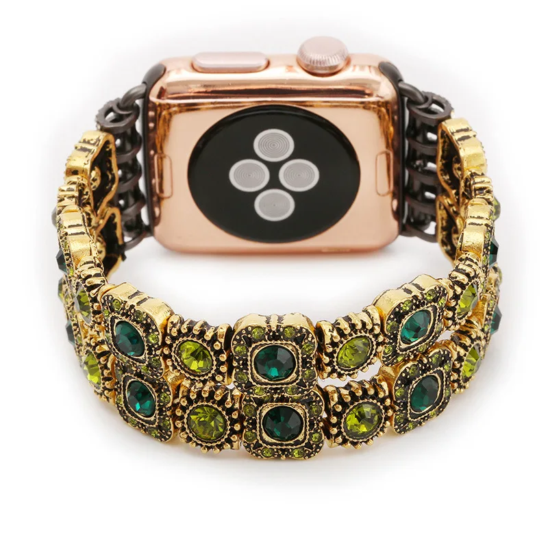 smart bracelet men women For Cartier iphone Apple Watch Vintage Jewel
strap iwatch Gem Blue 38mm 42mm Powder band Series 1 2 3