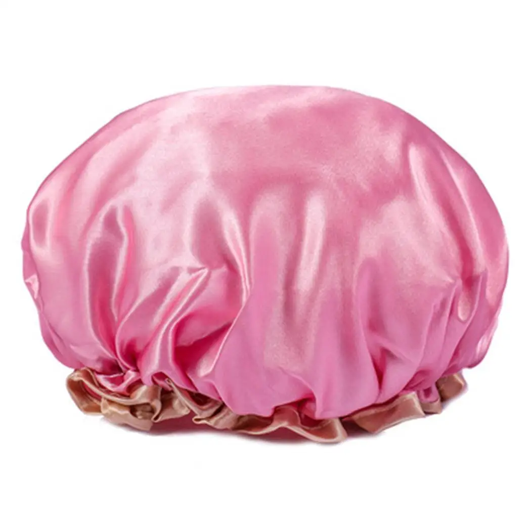 

Durable Waterproof Anti-dust Stretch Shower Cap Home Print, Solid Bath Hair Waterproof, Caps