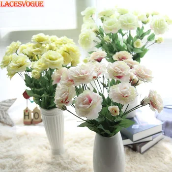 

9PCS Wholesale Eustoma artificial flower home decoration wedding holding flowers fake flower party flowers photo props