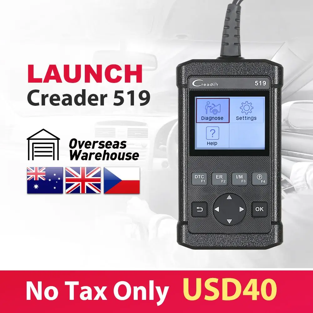 Старт X431 CReader 519 OBD2 EOBD(система бортовой диагностики, новая версия диагностического инструмента считыватель кода запуска Creader 519 PK Creader 6/AL519 DIY сканер