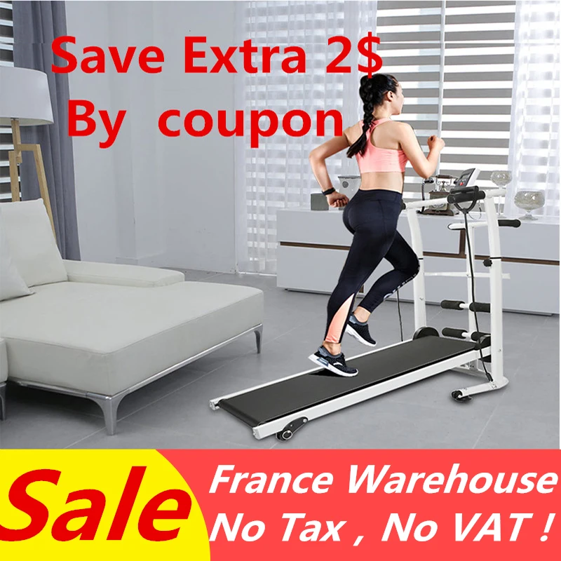 

Home Treadmill Multifunction Mute Fitness Running Equipment Wide Run Belt Jogging Twisting Waist Machine 100kg Bearing HWC