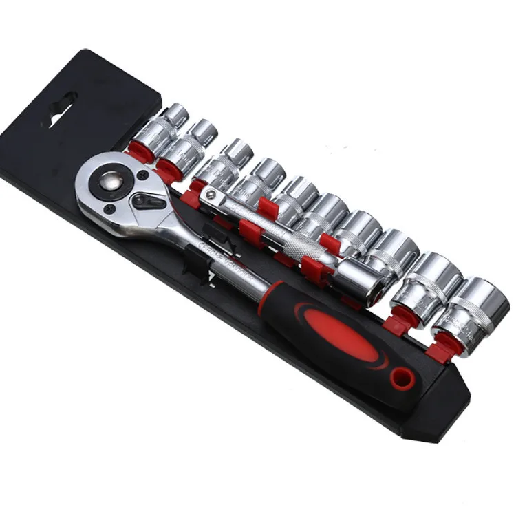 

chromium-vanadium steel 12pcs 1/2"ratchet socket wrench set Auto Repair Tool set free shipping