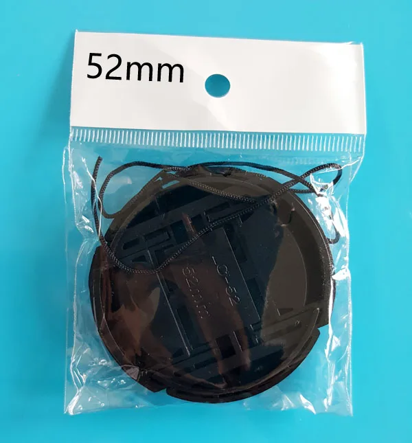 Peças para Canon Capa de Proteção Nikon Sony Pentax Fujifilm Dslr Câmera Lens Cap 52mm Atacado 100