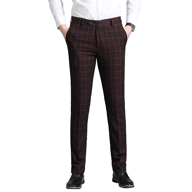 29-38 карман боковой молнии Летающий клетчатый костюм брюки мужские повседневные уличные Свадебные брюки летние офисные деловые брюки