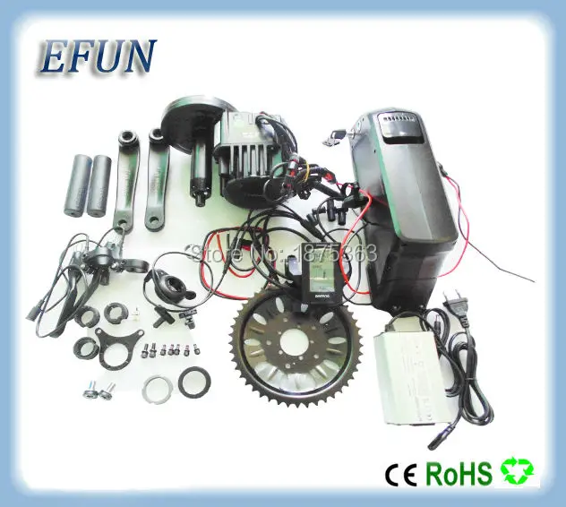 

Mid drive motor kits Bafang BBSHD/BBS03 48V 1000W with 48V 10Ah USB down tube battery for fat tire bike