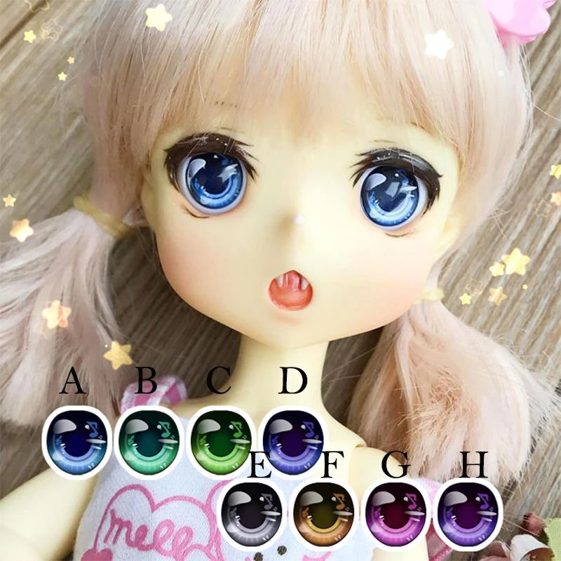 

BJD eyes 10-14-16-22mm Cartoon Eye Note Series mirror light effect for 1/8 1/6 1/4 1/3 BJD SD DD doll eyes doll accessories