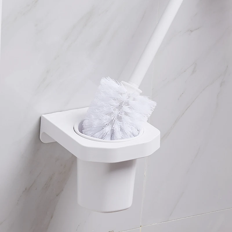 

A1 Free punching toilet brush set creative soft bathroom brush head suction wall toilet brush LO681001