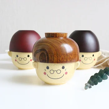

Lovely Cartoon Ceramic Children Bowl with Wood Cover Suit for Children Rice/Noodles Wooden Tableware