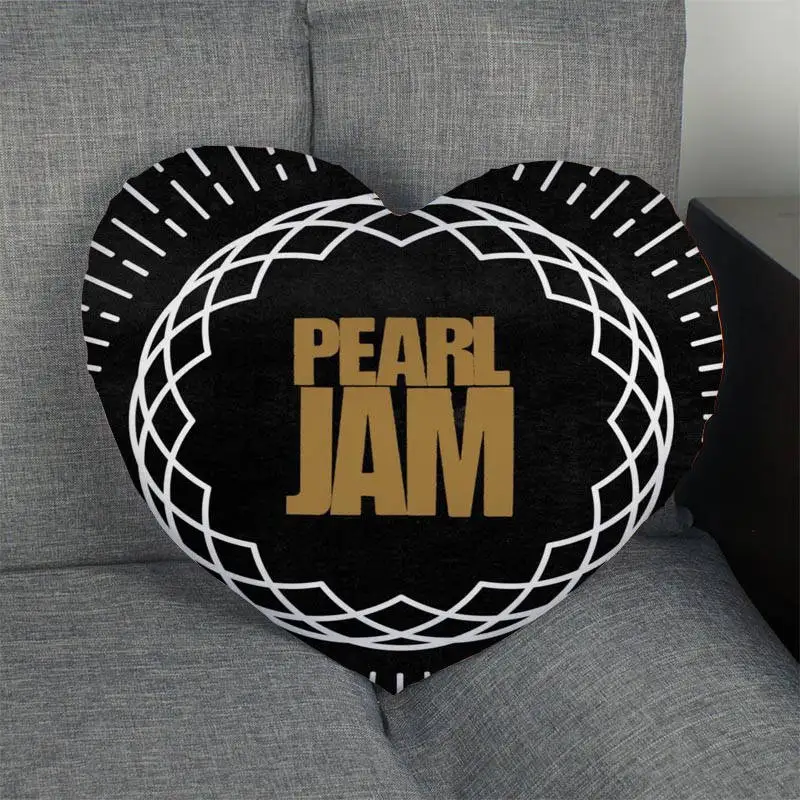 Custom Pearl Jam Heart Shape Pillow Cover Zipper Pillowcase Wedding Home Office Decorative 1pcs custom | Дом и сад