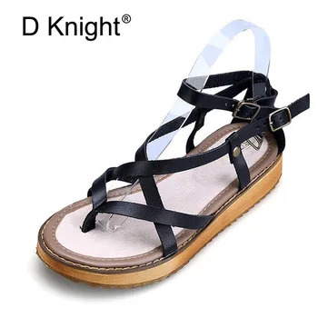 

Women's Summer Flat Gladiator Platform Flip FLop Sandals 2017 Fashion Casual Vintage Big Size 34-45 Large Sandalias Shoes Women