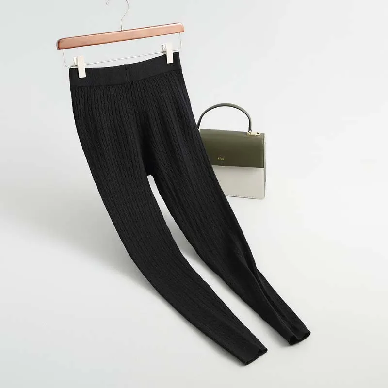 J311 Autumn fashion women elastic waist thin cable twist