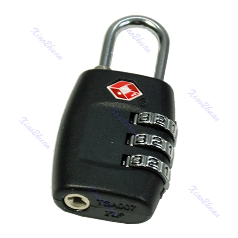 

TSA Resettable 3 Digit Combination Safe Travel Luggage Suitcase Code Lock Black