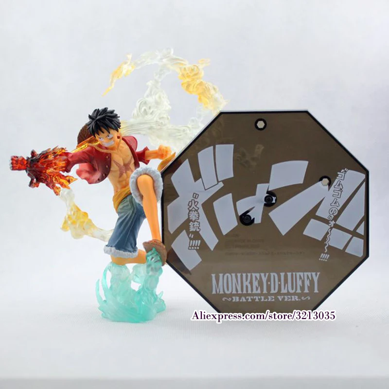 Аниме One Piece Monkey D Luffy Firefist Battle Ver. Экшн фигурка Brinquedos Zero Фигурки Коллекционная