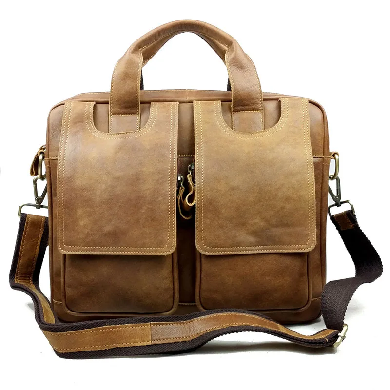 Men genuine leather bag Business Tote Briefcases messenger Bag Horse Leather famous brands high quality large Multifunction Men genuine leather bag Business Tote Briefcases messenger Bag Horse Leather famous brands high quality large Multifunction