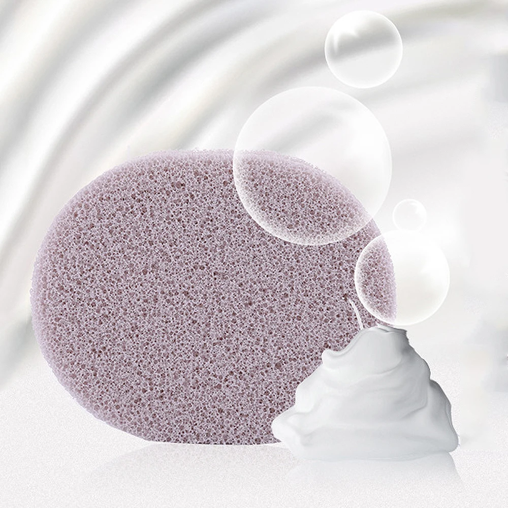 Круглая форма натуральный аморфофаллус коньяк губка косметический спонж прибор для отшелушивания омертвевших клеток кожи лица мыть Очищающая губка спонж очищающее средство для кожи инструменты