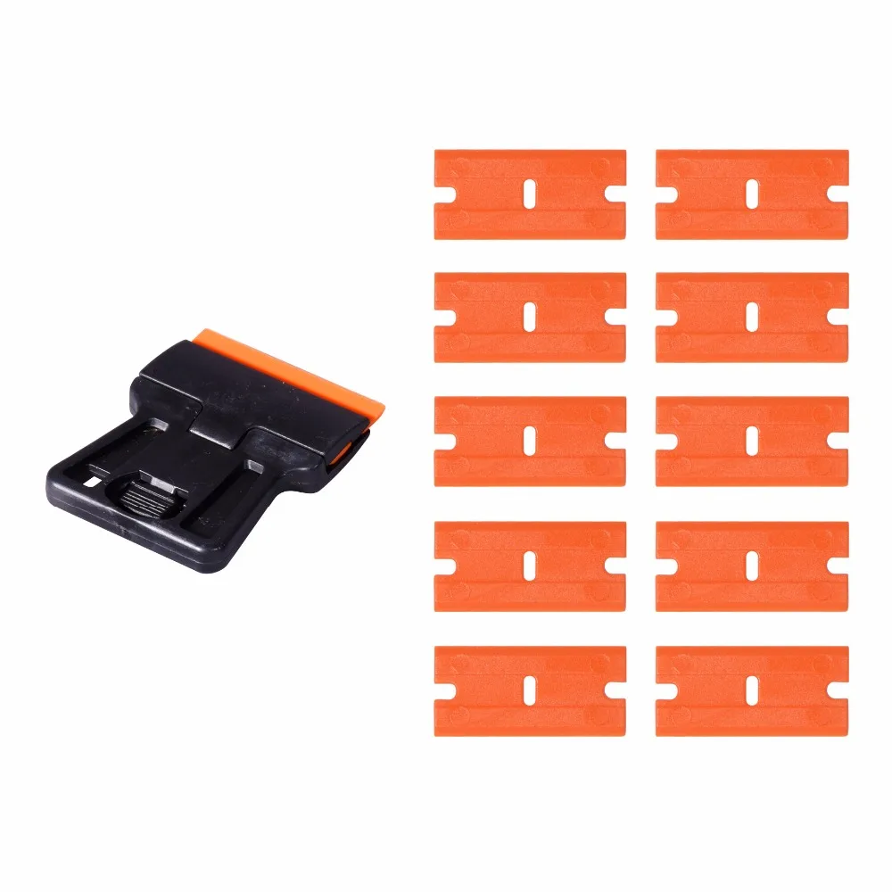 

EHDIS Car Razor Scraper Plastic Blades Tools Car Vinyl Film Wrap Squeegee Clean Tool For Car Tinting Tools Sticker Scraper