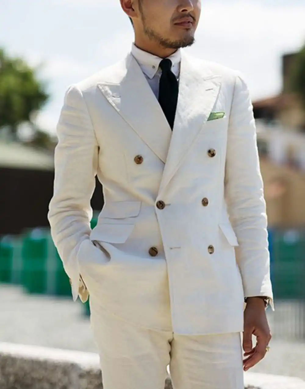 White double breasted jacket Clearance