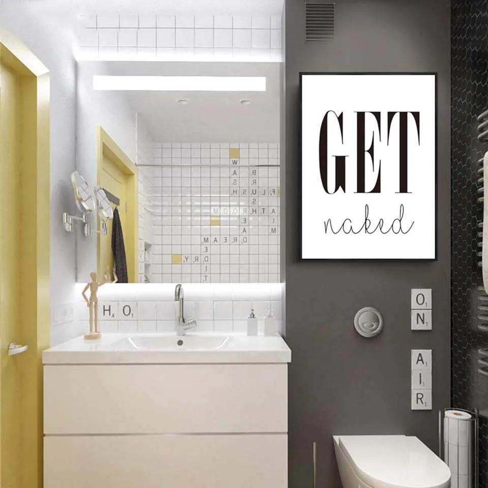 Get-Naked-Poster-Prints-Toilet-Life-Quote-Modular-Wall-Art-Wall-Picture-For-Bathroom-Modern-Canvas (2)