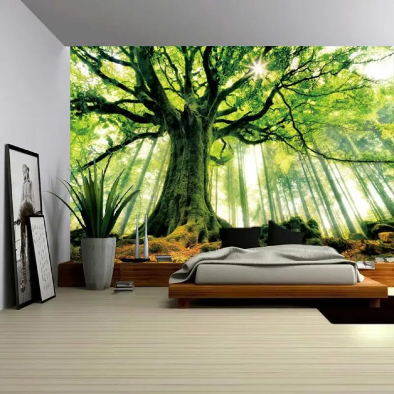 6 Солнце в лесу гобелен настенное крепление креативное Home Decor пляжное полотенце Йога подстилка-кровать Скатерти палатка с WallTapestry - Цвет: 6