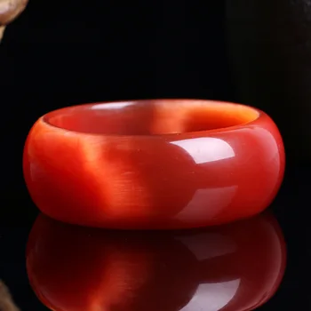 

Genuine Bright Red Color Natural Cat Eye Stone Bangle Bracelet ,Fine Opal Bangle Jewelry Lucky Gift For Woman Can Drop Shipping