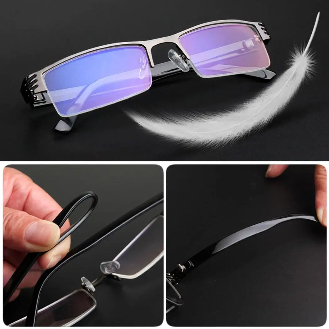 Модные мужские металлические дужки на пружине бизнес дела сплава очки для чтения защитные очки для чтения полурамки стильный 1,0 до 4,0