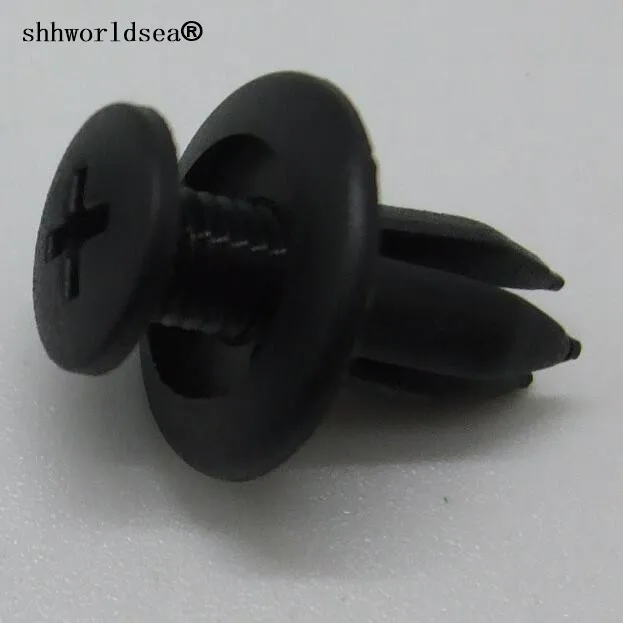

shhworldsea 10pcs 6MM Black Car Bumper Interior Trim Door Panels Fender Screw Universal Clip Fastener Auto Spare Parts