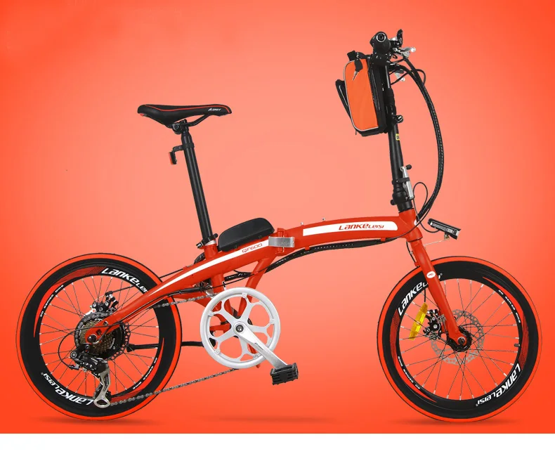 Top QF600 Portable 20" Quick-Folding Electric Bicycle, 36V 15Ah Battery, Aluminum Alloy Frame, Folding Pedal, Disc Brakes 16