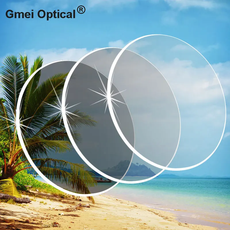 1.67 High Index Ultra-thin Coating Photochromic Grey Single Vision Prescription Lenses Anti-Radiation UV400 Color Change Fast