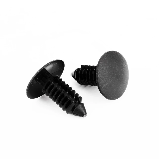 Rivet de porte en plastique pour voiture, 100 pièces, trou de 7.5mm, Rivets  en plastique noir, Clips de fixation de porte pour pare-choc - AliExpress